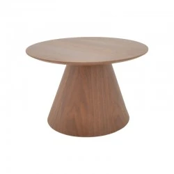 Τραπέζι σαλονιού Donda pakoworld mdf-μέταλλο σε καρυδί απόχρωση Φ80x40εκ Τραπέζι σαλονιού Donda pakoworld mdf-μέταλλο σε καρυδί απόχρωση Φ80x40εκ