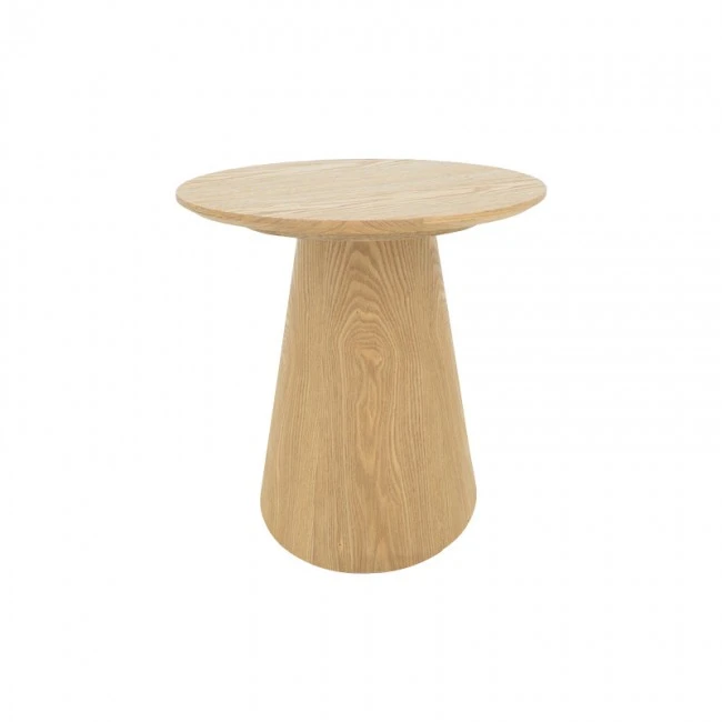 Τραπέζι σαλονιού Donda pakoworld mdf-μέταλλο σε sonoma απόχρωση Φ60x46εκ