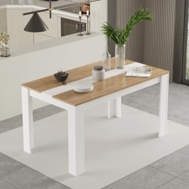 Sepen pakoworld table in natural-white shade 140x80x74cm