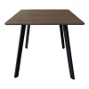 Squaro table pakoworld walnut mdf with black metal legs 80x80x75cm