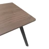 Squaro table pakoworld walnut mdf with black metal legs 80x80x75cm