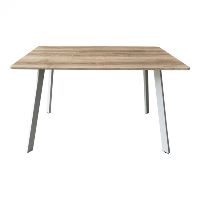 Squaro table pakoworld sonoma mdf with white metal legs 120x70x75cm