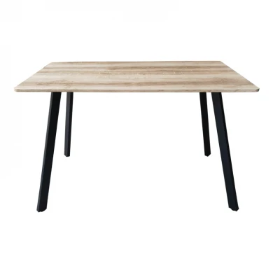 Squaro table pakoworld sonoma mdf with black metal legs 120x70x75cm