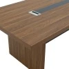 Conference table Oscar pakoworld 5cm walnut-anthracite 240x120x76cm