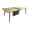Meeting table professional Denith pakoworld dark grey-natural 240x120x75cm