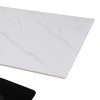 Kitchen table Tafel pakoworld sintered white stone with black metal legs 180x90x76cm