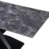 Kitchen table Tafel pakoworld sintered black stone with black metal legs 180x90x76cm