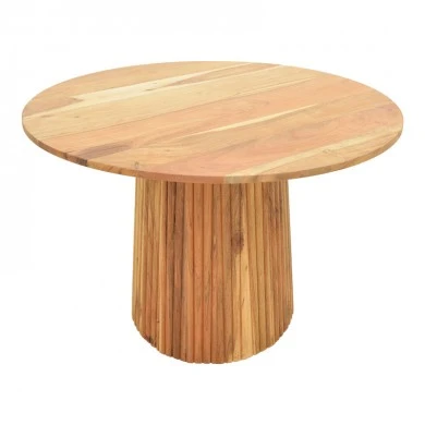 Tully table pakoworld solid acacia wood in natural shade D120x75cm