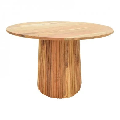 Tully table pakoworld solid acacia wood in natural shade D120x75cm