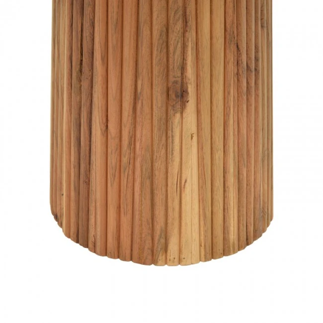 Tully table pakoworld solid acacia wood in walnut shade D120x75cm