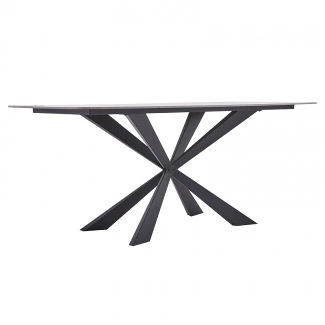 Viano table pakoworld sintered stone light gray-black 180x85x76cm