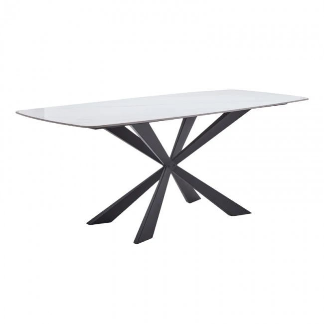 Viano table pakoworld sintered stone light gray-black 180x85x76cm