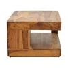Volino pakoworld table solid sheesham wood in walnut shade 90x60x40cm