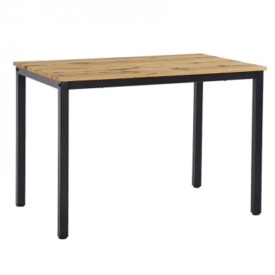 Dining table Witte pakoworld MDF/Metal in sonoma color with white leg 110x70x76cm