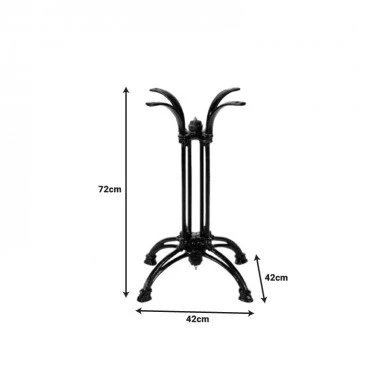 Astu pakoworld metal table base in black shade 42x42x72cm
