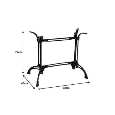 Basa pakoworld metal table base in black shade 82x50x71cm