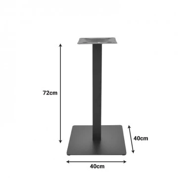 Batan I pakoworld metal table base in black shade 40x40x72cm