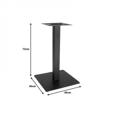 Batan pakoworld metal table base in black shade 40x40x72cm