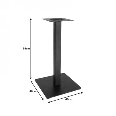 Batan pakoworld metal bar table base in black shade 40x40x94cm