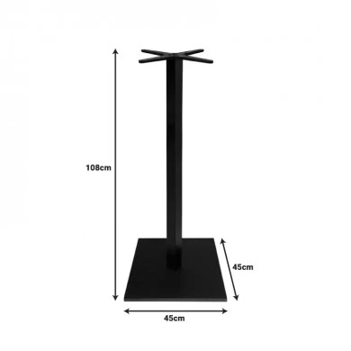 Cabanol pakoworld metal bar table  base in black shade 45x45x108cm
