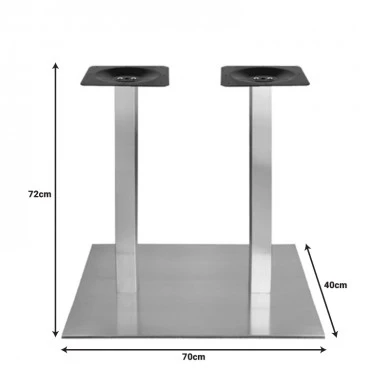 Cosmonash pakoworld aluminum table base in silver shade 70x40x72cm