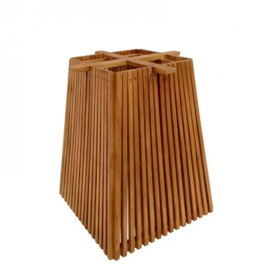 Indoor table base Darius pakoworld mindi wood in natural shade 60x60x75cm