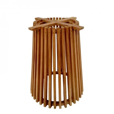 Indoor use table base Galy pakoworld mindi wood in natural shade D60x75cm