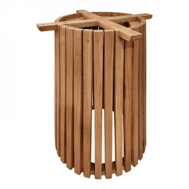 Indoor use table base Galy I pakoworld mindi wood in natural shade D60x75cm