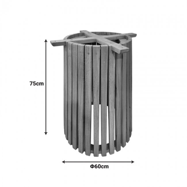 Indoor use table base Galy I pakoworld mindi wood in natural shade D60x75cm