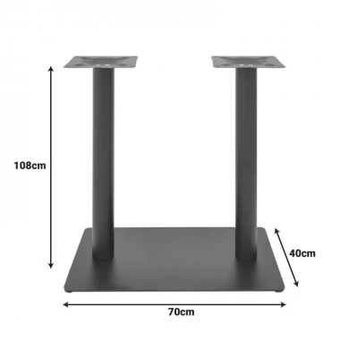 Givosa pakoworld metal bar table base in black shade 70x40x108cm