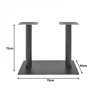 Givosa pakoworld metal table base in black shade 70x40x72cm