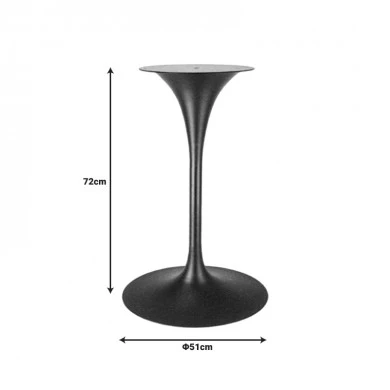 Martiga pakoworld metal table base in black shade D51x72cm