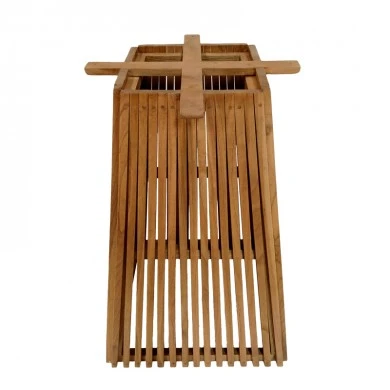 Bar table base Darius pakoworld mindi wood in natural shade 60x60x90cm