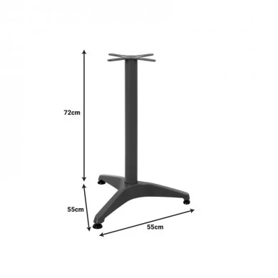 Oiseau pakoworld metal table base in black shade 45x45x72cm