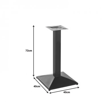 Ova pakoworld metal table base in black shade 40x40x72cm