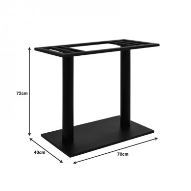 Soign pakoworld metal table base in black shade 80x40x72cm