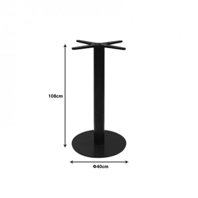 Stada pakoworld metal bar table base in black shade D40x108cm