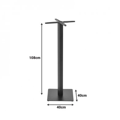 Stada pakoworld metal table bar base in black shade D40x108cm
