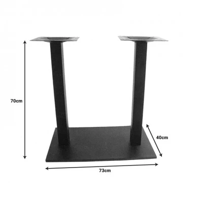 Tabolosa pakoworld metal table base in black shade 70x40x72cm