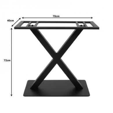 Wolver pakoworld metal table base in black shade 80x40x72cm