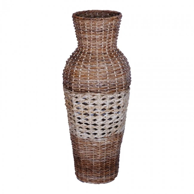Vase Valeni Inart banana wood in natural shade 40x40x100cm
