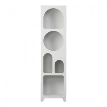Bookcase Emersi pakoworld mdf in white color 48x35x180cm