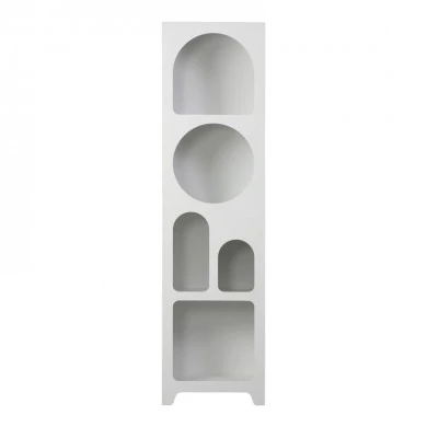 Bookcase Emersi pakoworld mdf in white color 48x35x180cm