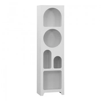 Bookcase Emersi pakoworld mdf in white color 48x35x180cm