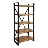 Miles pakoworld bookcase mango wood in natural-black color 80x40x180cm
