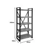Miles pakoworld bookcase mango wood in natural-black color 80x40x180cm