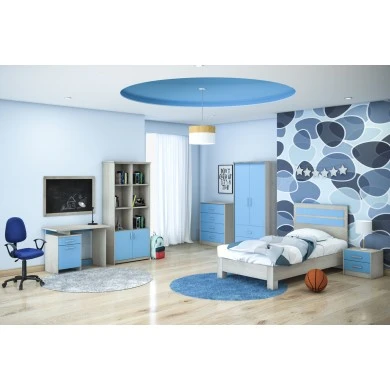 Children&#039;s bookcase Looney pakoworld castillo-blue 80.5x36.5x183.5