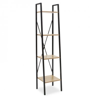 Bookcase Ramon pakoworld natural-black 34x32,5x148cm