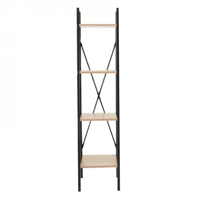 Bookcase Ramon pakoworld natural-black 34x32,5x148cm
