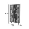 Bookcase Zezan pakoworld in sonoma-dark grey color 114x30x200.5cm